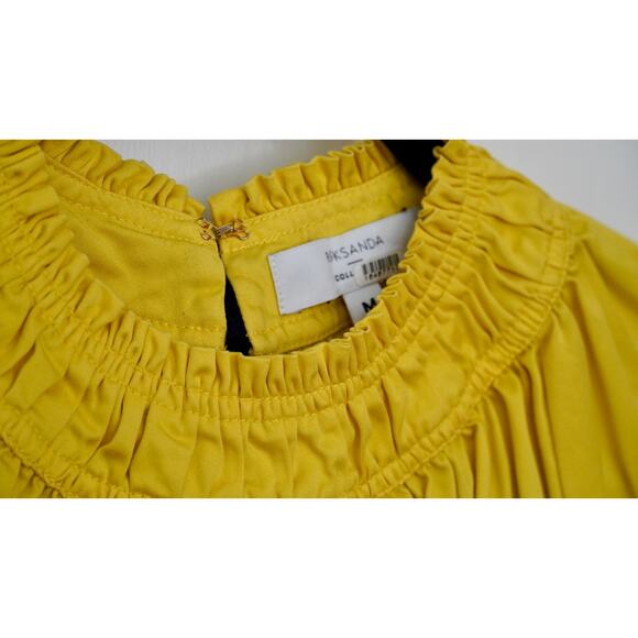 Roksanda Yellow Cotton Dress Sz M - Picture 6 of 7